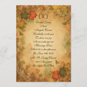 Invitación a la boda de otoño