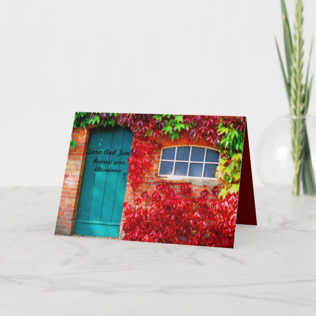 Invitación a la boda de otoño (Anverso)
