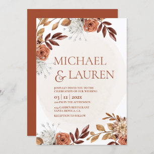 Invitación a la boda de otoño