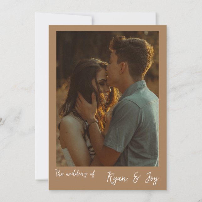 Invitación a la boda de otoño/boho (Anverso)