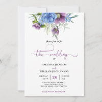 Invitación a la boda de otoño con guión moderno