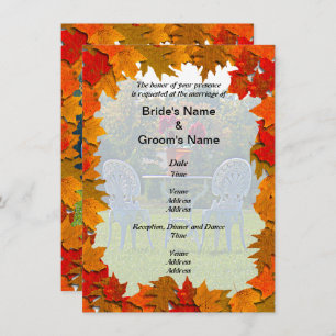 Invitación a la boda de otoño de Meadow of Love