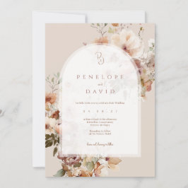 Invitación a la boda de otoño del arco | Florales 