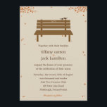 Invitación a la boda de otoño en nuestro banco<br><div class="desc">Tan dulce e irresistiblemente romántico,  esta singular y caprichosa colección de bodas de Nuestro Baño encantará a cada huésped de su boda. Color personalizado disponible bajo petición. También se puede consultar el papel de boda coincidente en berryberrysweet.com.</div>