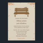 Invitación a la boda de otoño en nuestro banco<br><div class="desc">Tan dulce e irresistiblemente romántico,  esta singular y caprichosa colección de bodas de Nuestro Baño encantará a cada huésped de su boda. Color personalizado disponible bajo petición. También se puede consultar el papel de boda coincidente en berryberrysweet.com.</div>