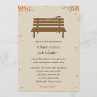 Invitación a la boda de otoño en nuestro banco