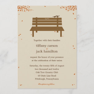 Invitación a la boda de otoño en nuestro banco