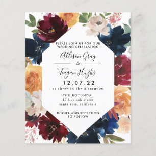 Invitación a la boda de otoño Folleto presupuest