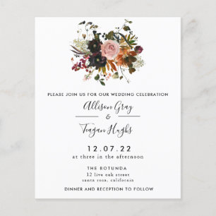Invitación a la boda de otoño   Folleto presupuest