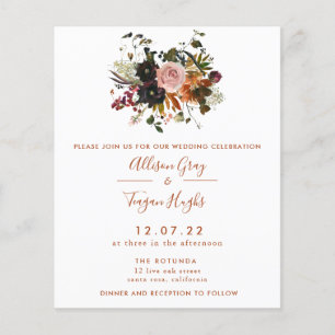Invitación a la boda de otoño Folleto presupuest