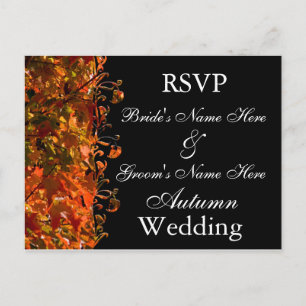 Invitación a la boda de otoño RSVP Boda de otoño