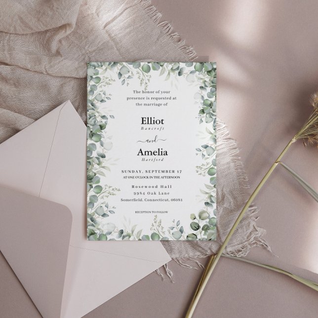 Invitación a la boda de Pale Eucalyptus (Subido por el creador)