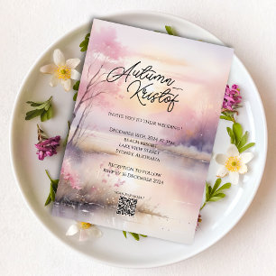 Invitación a la boda de Palm Tree en la playa de V