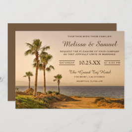Invitación a la boda de Palm Trees Island Tropical