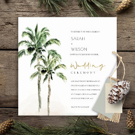 Invitación a la boda de Palm Trees Tropicales Rúst