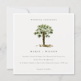 Invitación a la boda de Palm Trees Tropicales Rúst