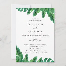 Invitación a la Boda de Palm Tropical Salvaje