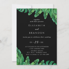 Invitación a la Boda de Palm Tropical Salvaje