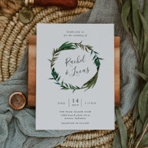 Invitación a la boda de Palm Wreath