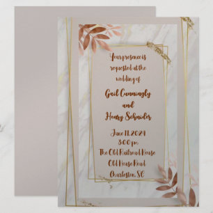 Invitación a la boda de palmas en Hawái