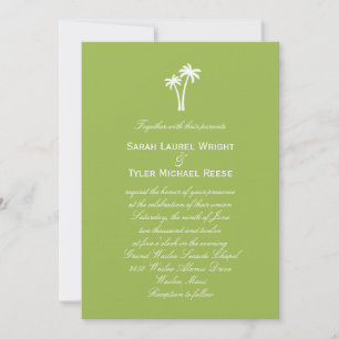 Invitación a la boda de palmeras - Lime
