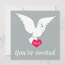 Invitación a la boda de Paloma Gray Dove