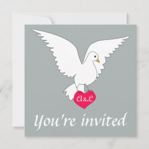 Invitación a la boda de Paloma Gray Dove