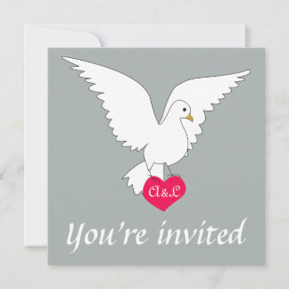 Invitación a la boda de Paloma Gray Dove