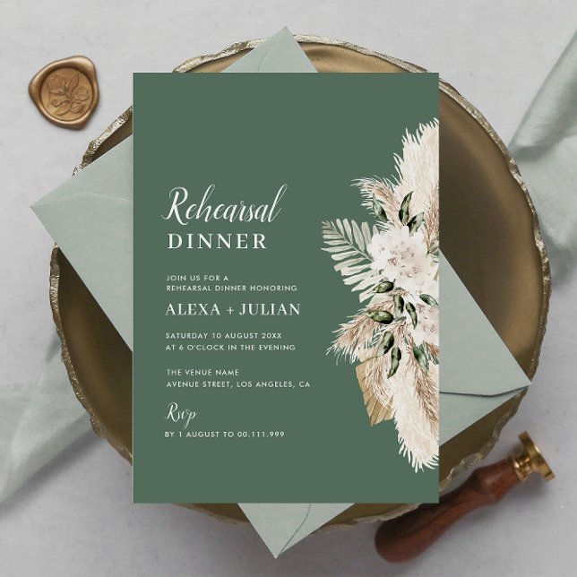 invitación a la boda de pampas verde (Subido por el creador)