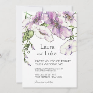 Invitación a la boda de pansy moderna