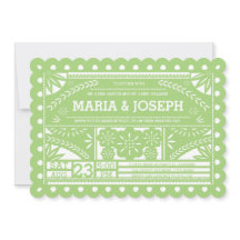 Invitación a la boda de Papel Picado en vieira - V