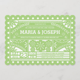 Invitación a la boda de Papel Picado en vieira - V