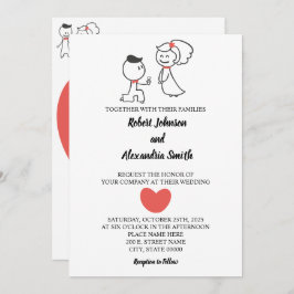 Invitación a la boda de pareja boda