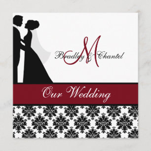 Invitación a la boda de pareja de Boda Cranberry