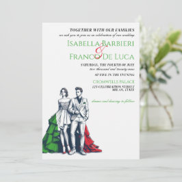 Invitación a la boda de pareja en Italia