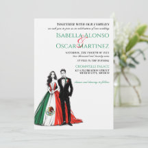 Invitación a la boda de pareja en México