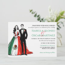 Invitación a la boda de pareja en México