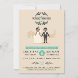 Invitación a la boda de pareja personalizado (LAA)