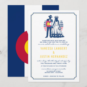 Invitación a la boda de parejas de Colorado
