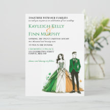 Invitación a la boda de parejas de Irlanda