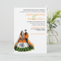 Invitación a la boda de parejas en India