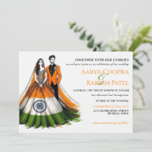 Invitación a la boda de parejas en India