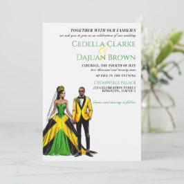 Invitación a la boda de parejas en Jamaica