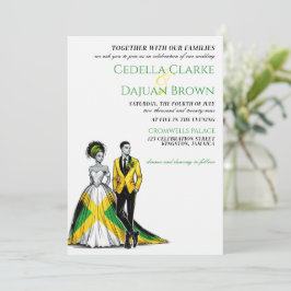 Invitación a la boda de parejas en Jamaica