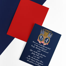 Invitación a la boda de parejas militares de estil