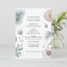 Invitación a la boda de Pastel Beach