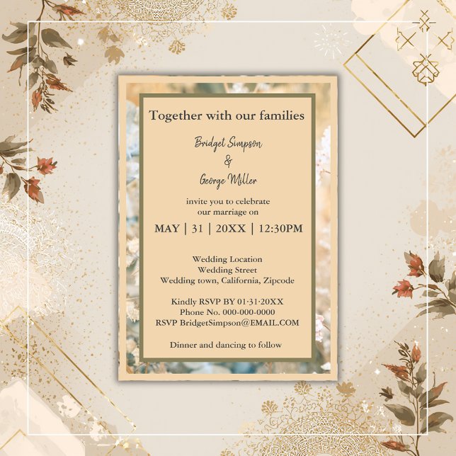 Invitación a la boda de Pastel Wildflower Meadow (Subido por el creador)