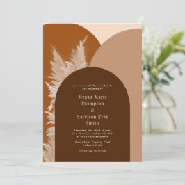 Invitación a la boda de pasto oscuro y arcos