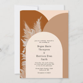 Invitación a la boda de pasto y arcos