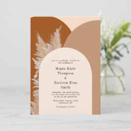 Invitación a la boda de pasto y arcos